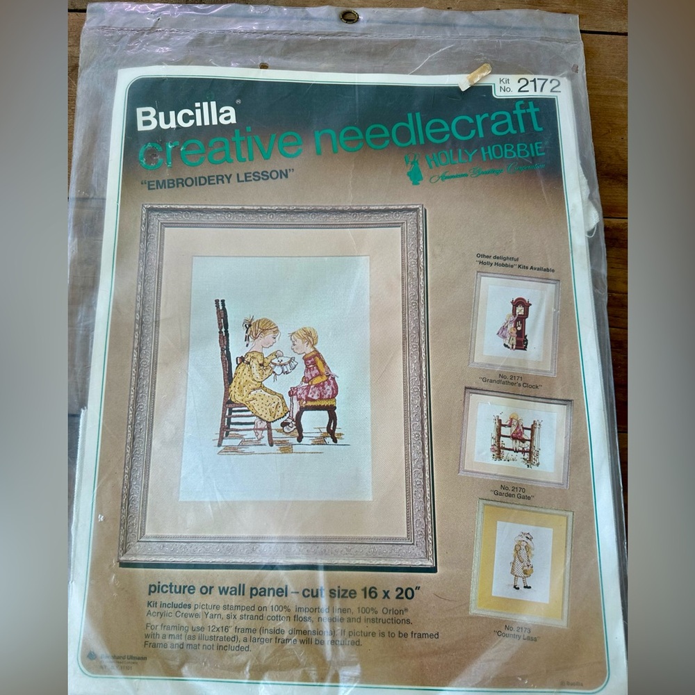 2 pc lot vintage Hollie Hobbie needlework kits NIP! - Picture 3 of 4